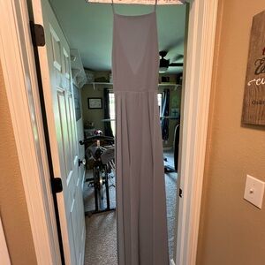 Lulu square neck-open back maxi dress
